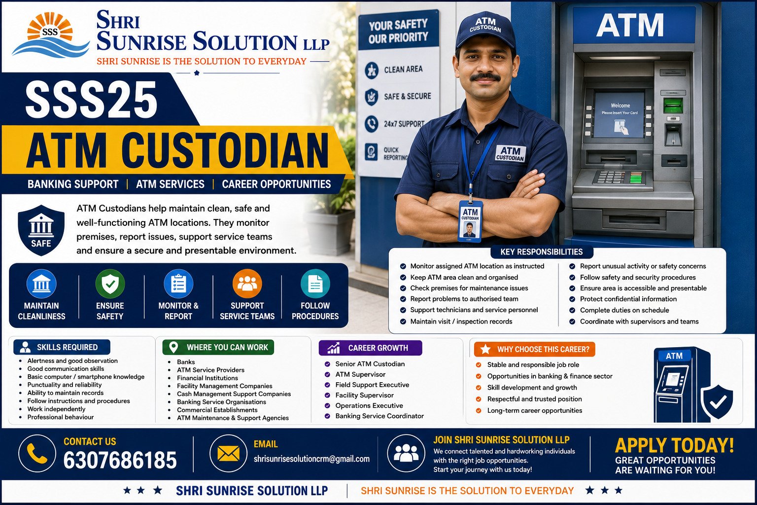 ATM Custodian Jobs in India – Duties, Skills, Requirements & Career Opportunities