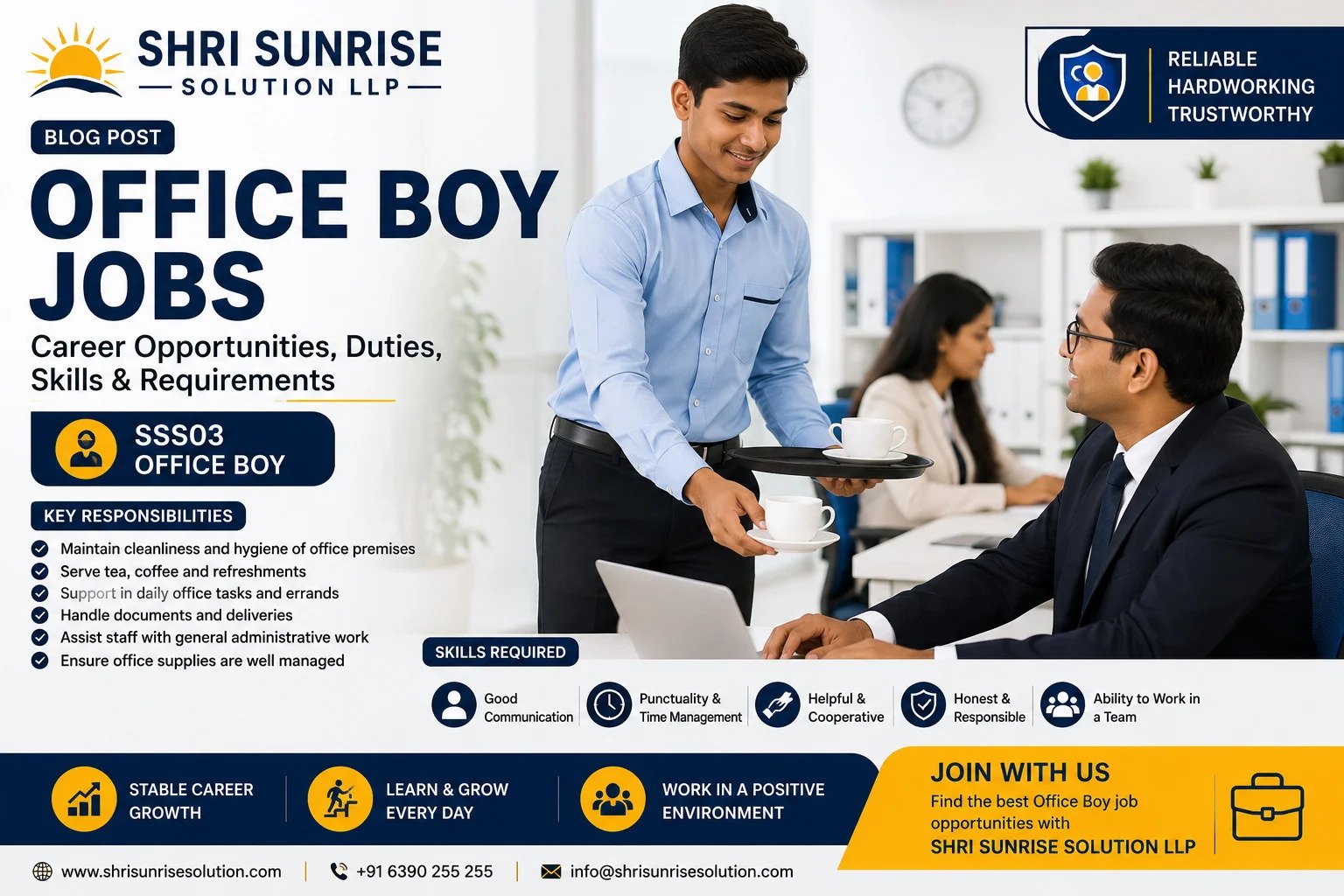 Office Boy Jobs in India – Duties, Skills, Requirements & Career Opportunities