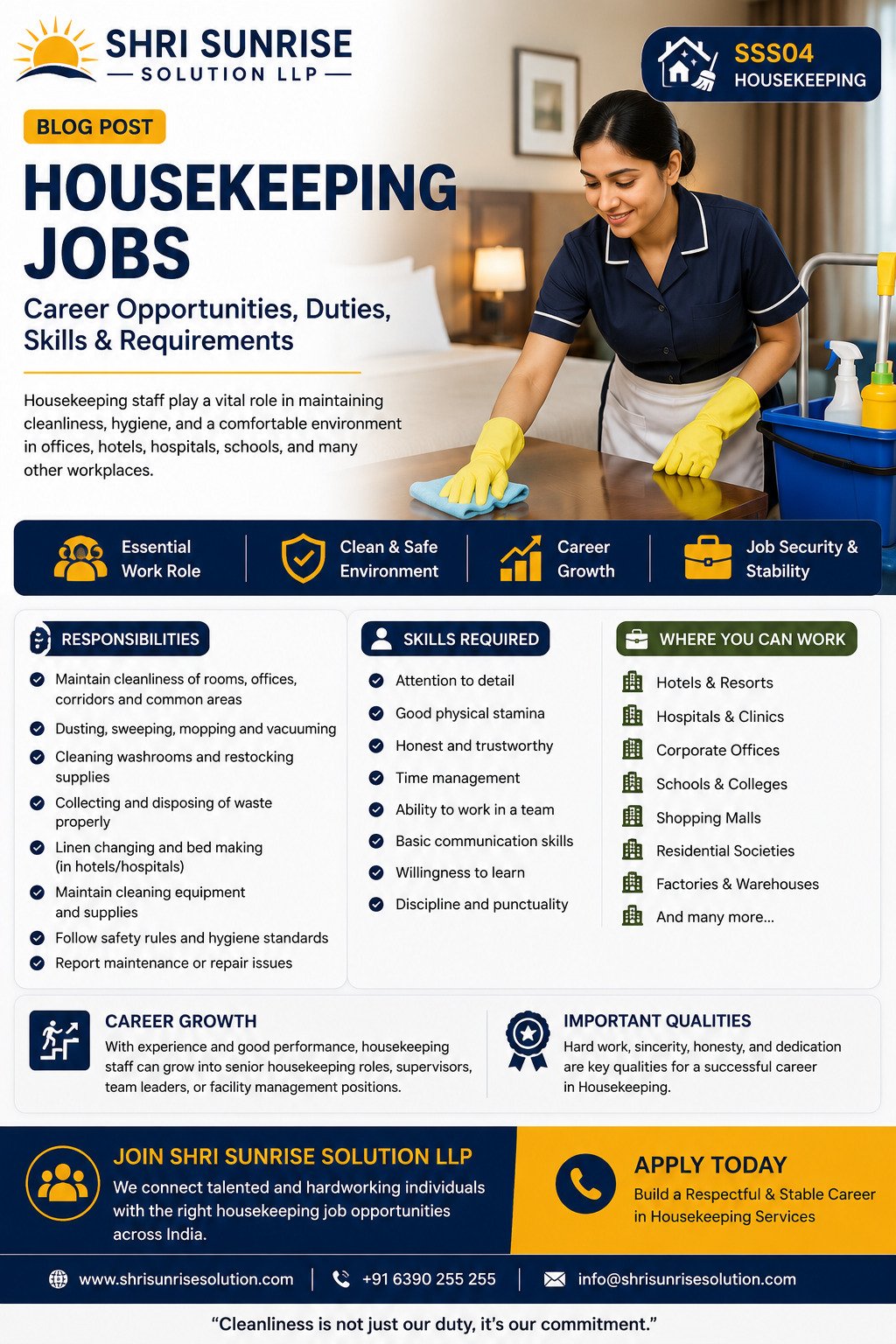 Housekeeping Jobs in India – Duties, Skills, Requirements & Career Opportunities