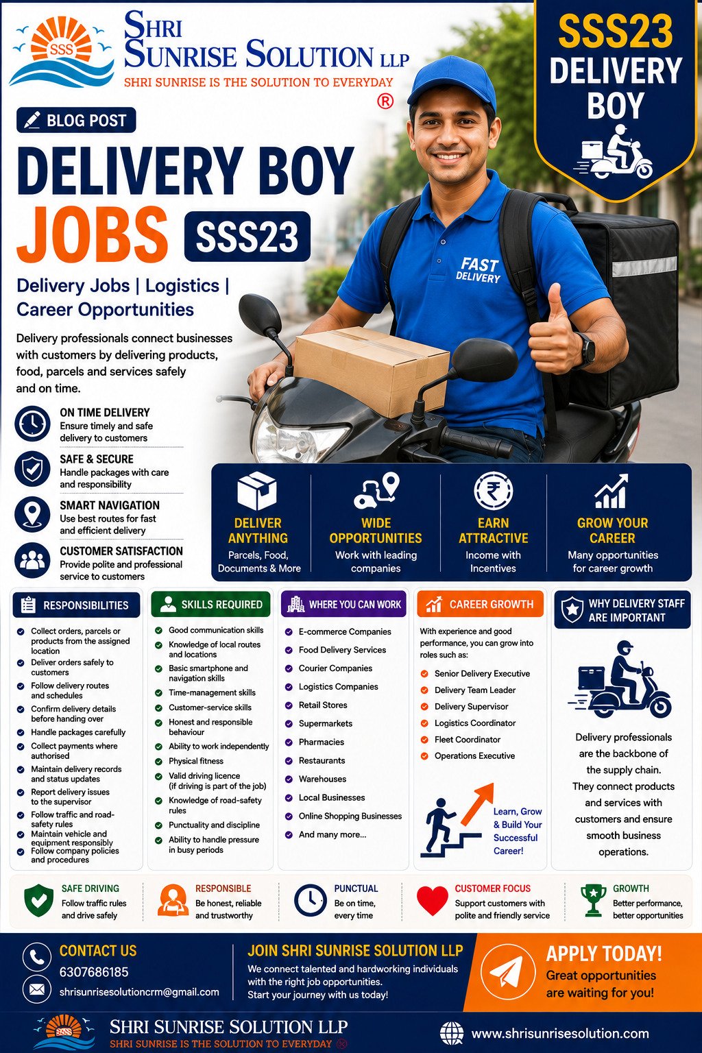 Delivery Boy Jobs in India – Duties, Skills, Requirements & Career Opportunities