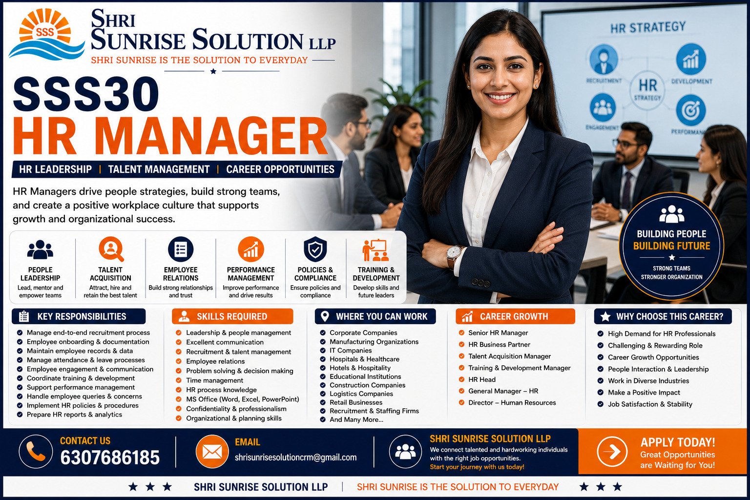 HR Manager SSS30 – HR Manager Jobs in India | Duties, Skills & Career Opportunities